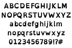 Sample of font for dyslexics